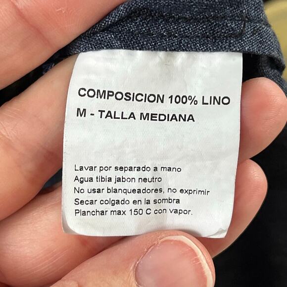 Mara Gibbucci Women's 100% Linen Sleeveless Colorblock Dress Size M - Picture 8 of 8